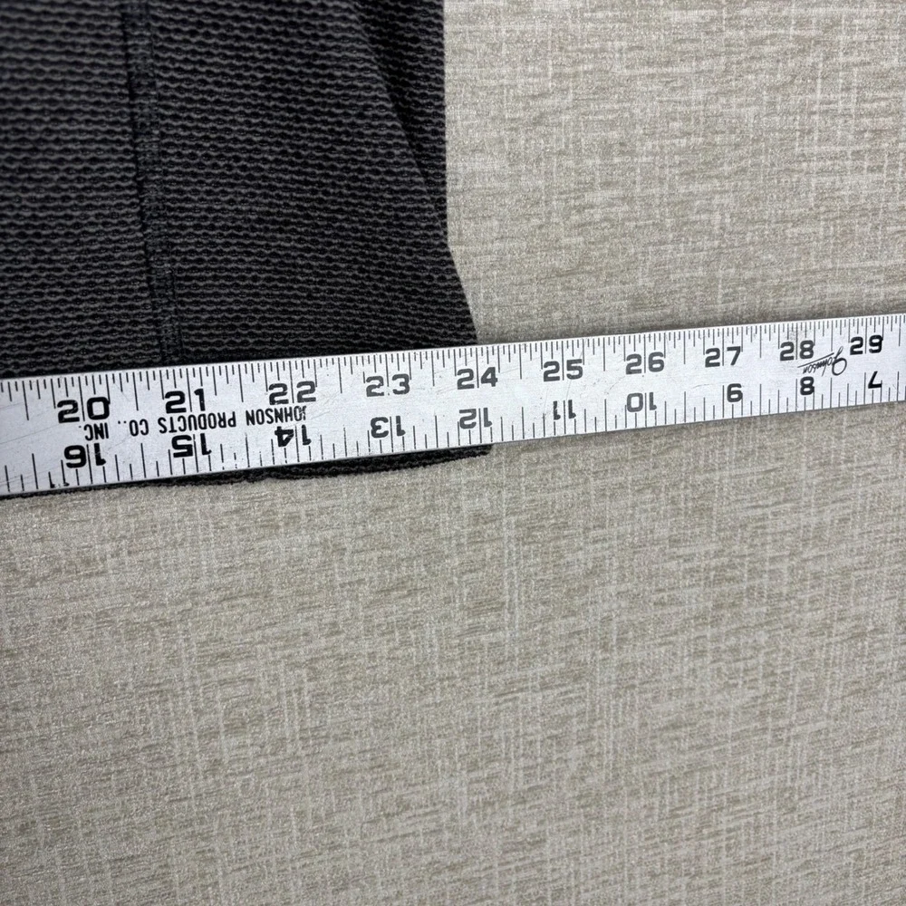 The North Face Mens XL Full Zip Textured Knit Jacket Charcoal Gray Red Logo